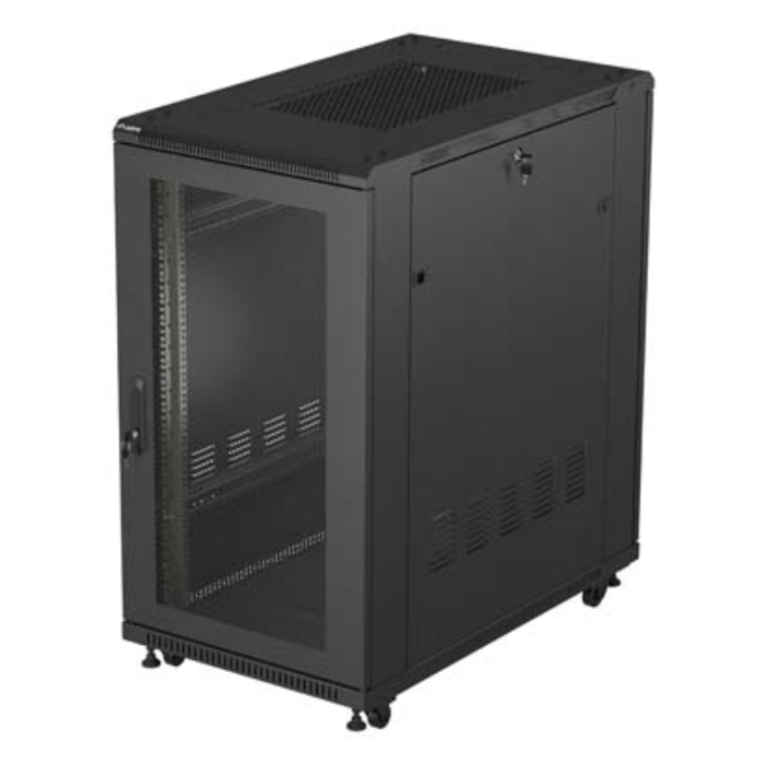 Lanberg FF01-6022-23B Armario Rack 22U Independiente Negro para Servidor y TIC