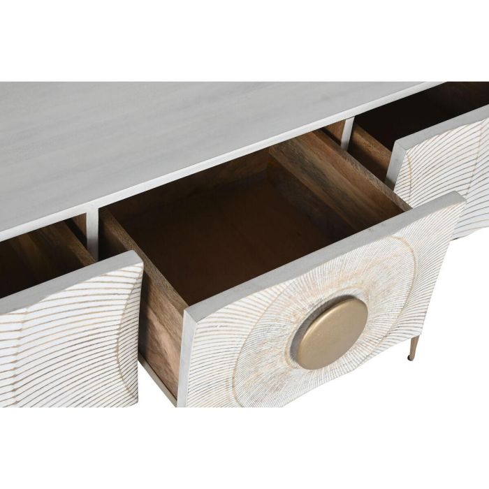 Consola Home ESPRIT Blanco Dorado Metal Madera de mango 120 x 38 x 76 cm 5