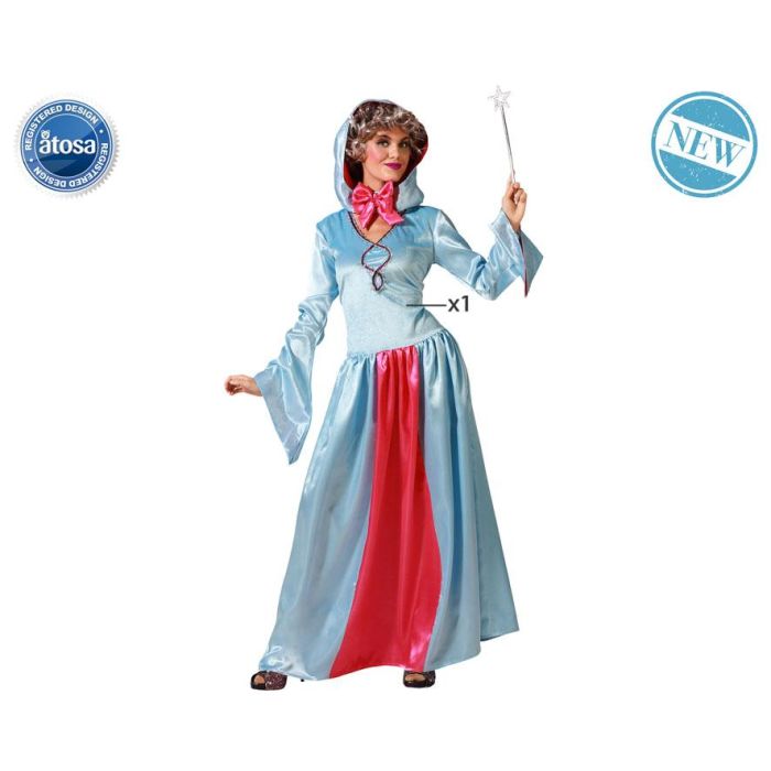 Disfraz Hada Madrina Vestido Azul Largo Mujer Adulto 0 Disfraz Hada Madrina Vestido Azul Largo Mujer Adulto 0