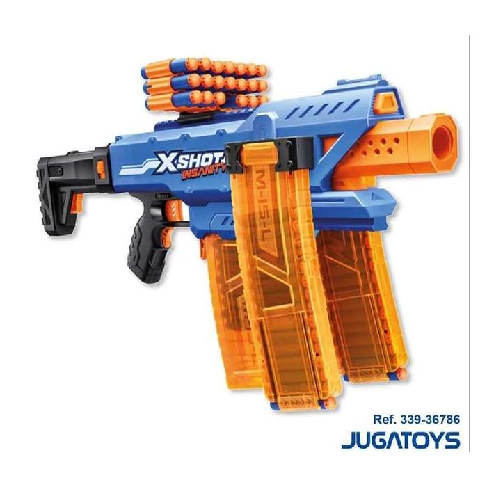 Pistola x-shot insanity clip motorizada con 3 cargadores y 72 dardos 80 x 40 cm 3 Pistola x-shot insanity clip motorizada con 3 cargadores y 72 dardos 80 x 40 cm 3