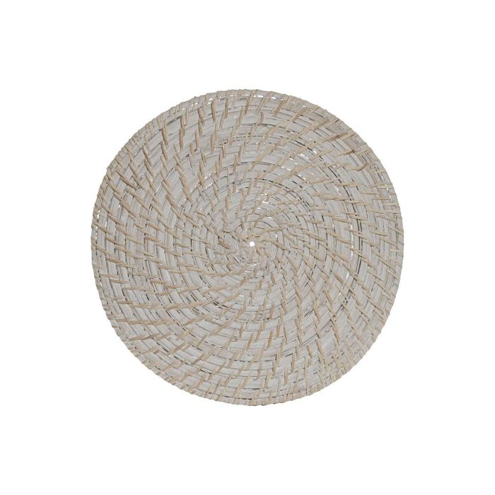 Individual Balines DKD Home Decor Blanco Natural 34 x 1.5 x 34 cm