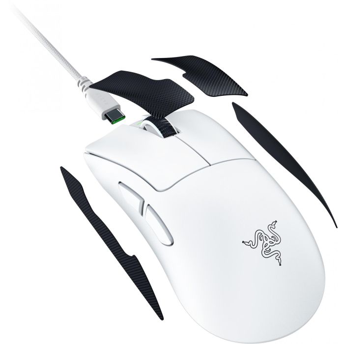 Razer RZ01-05330200-R3G1 DeathAdder V4 Pro Ratón Gaming Inalámbrico + USB Óptico 45000 DPI Mano Derecha Blanco 3 Razer RZ01-05330200-R3G1 DeathAdder V4 Pro Ratón Gaming Inalámbrico + USB Óptico 45000 DPI Mano Derecha Blanco 3