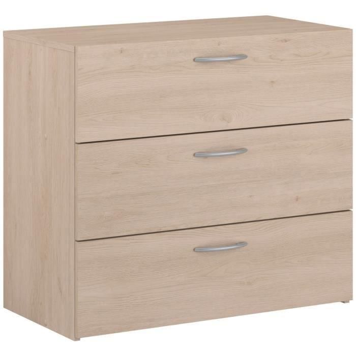 Parisot EASYLIFE7901CO3T Cómoda EASY LIFE de Roble con 3 cajones - 78,2 x 69,3 x 40,8 cm