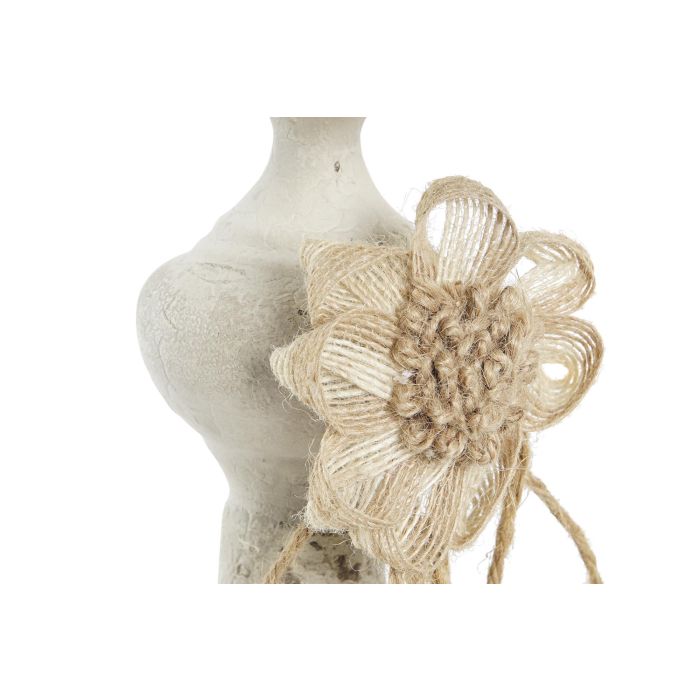 DKD Home Decor Portavela Neoclásico de Metal Blanco 13x13x17.5 cm | Adorno Decorativo de Estilo Clásico para Velas 1