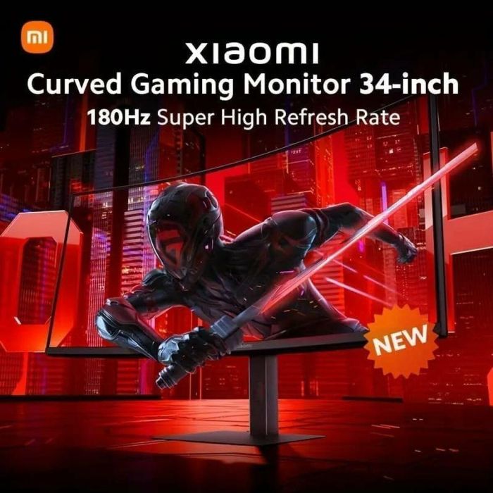Xiaomi ELA5454EU Monitor Gaming Curvo G34Wqi 34" WQHD IPS 1ms 180Hz RGB FreeSync 7