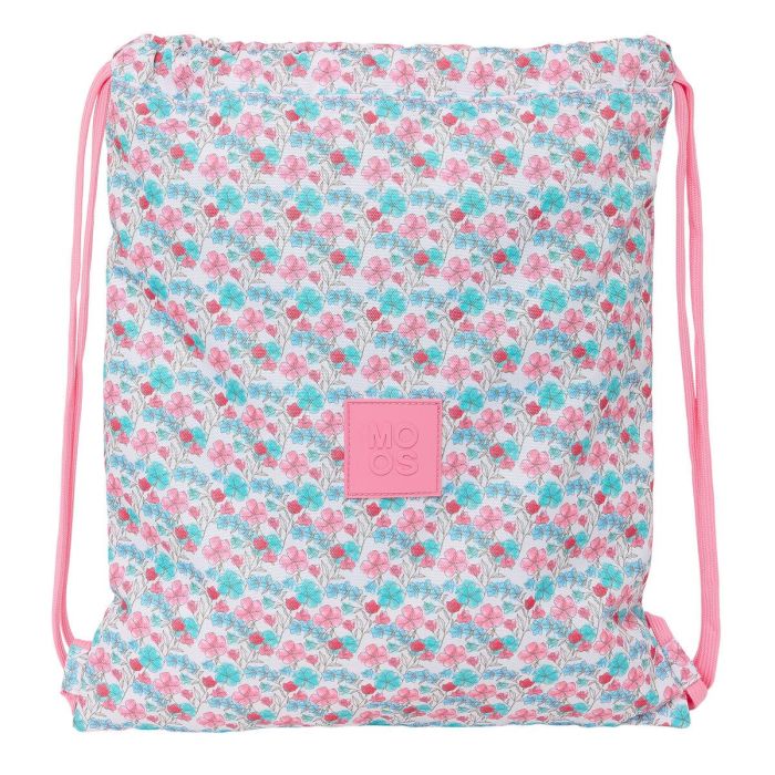Bolsa Mochila con Cuerdas Moos Flores Multicolor 35 x 40 x 1 cm 0 Bolsa Mochila con Cuerdas Moos Flores Multicolor 35 x 40 x 1 cm 0