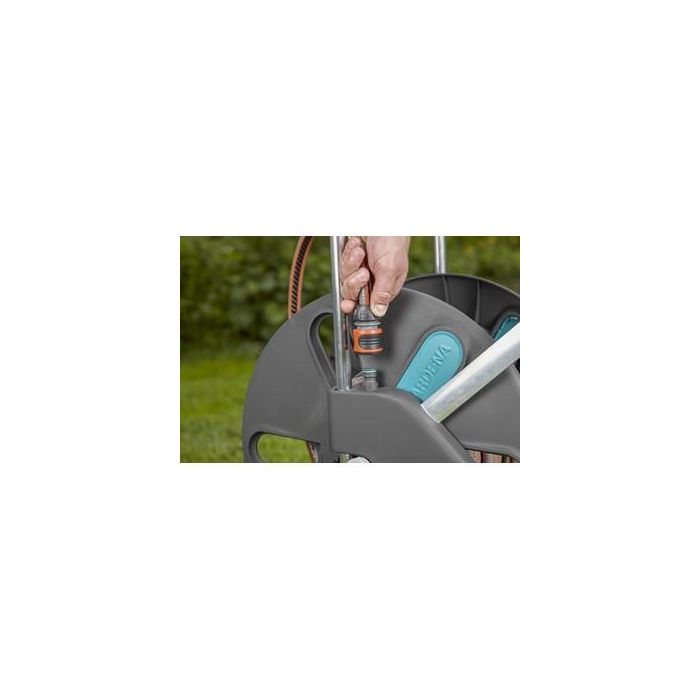 Gardena Aquaroll L Enrollador de manguera con ruedas, mango telescópico y conexión antigoteo, resistente a heladas 6 Gardena Aquaroll L Enrollador de manguera con ruedas, mango telescópico y conexión antigoteo, resistente a heladas 6