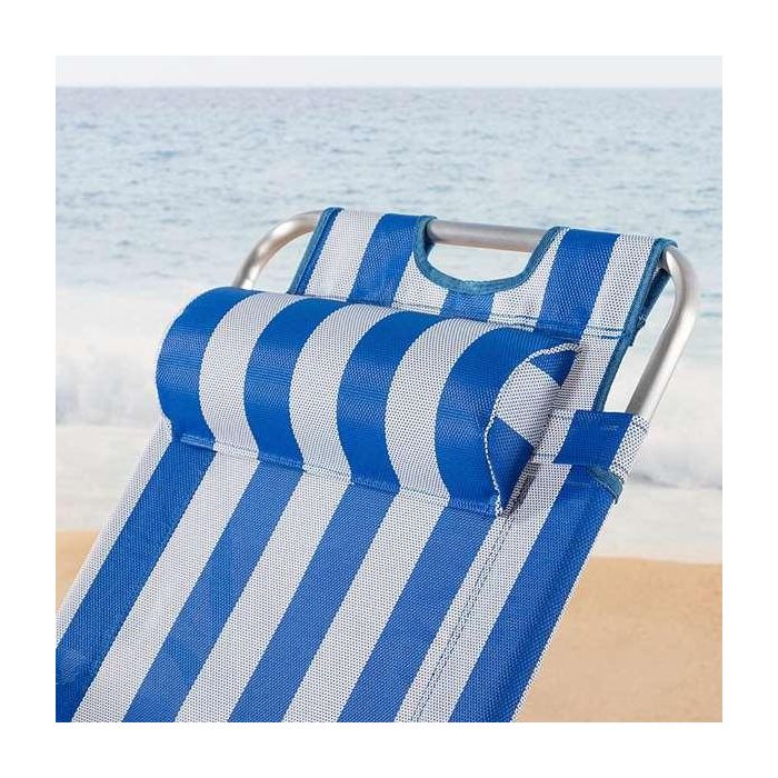 Tumbona de playa reclinable aluminio con cojín aktive 153x47x33/75cm 5 Tumbona de playa reclinable aluminio con cojín aktive 153x47x33/75cm 5