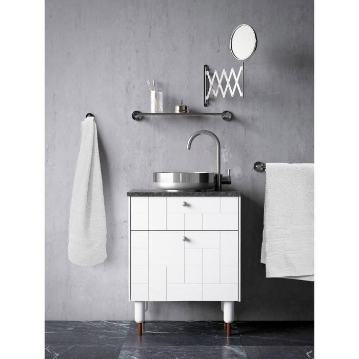 Juego de 2 toallas - LOVELY HOME - 2 Toallas de ducha 70 x 140 cm - Blanco 1 Juego de 2 toallas - LOVELY HOME - 2 Toallas de ducha 70 x 140 cm - Blanco 1