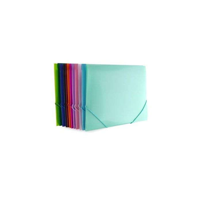 Carpeta De Gomas Y Solapas Office Box Pp Trans.Maxi +Colorline (Set de 48)