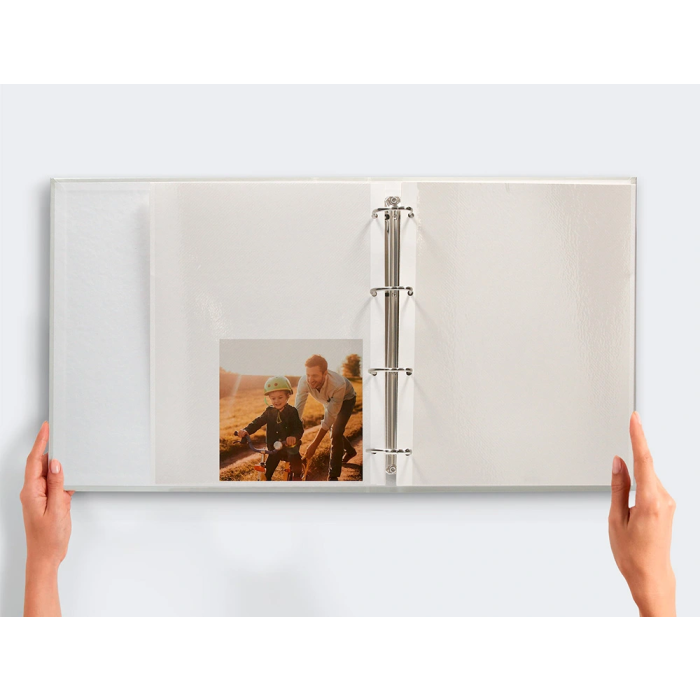 Liderpapel Álbum de Fotos con Anillas y 20 Hojas Autoadhesivas - Medidas 325x270mm 1