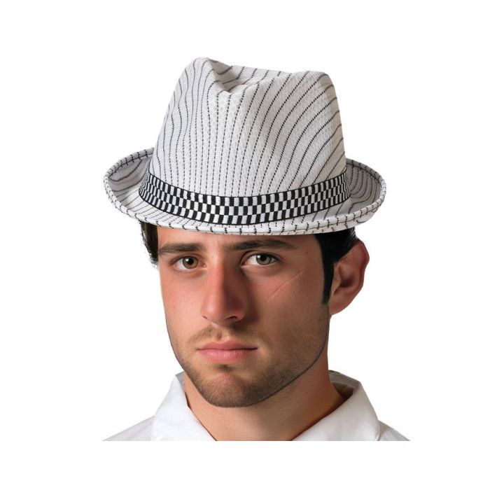 Sombrero Ganster Rayas Blanco Sombrero Ganster Rayas Blanco
