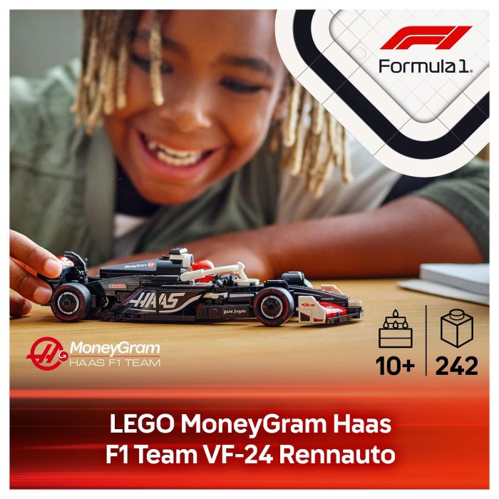LEGO Speed Champions MoneyGram Haas F1 Team VF-24 Coche de Carreras, Juego de Construcción, 242 Piezas, 10+ Años 19
