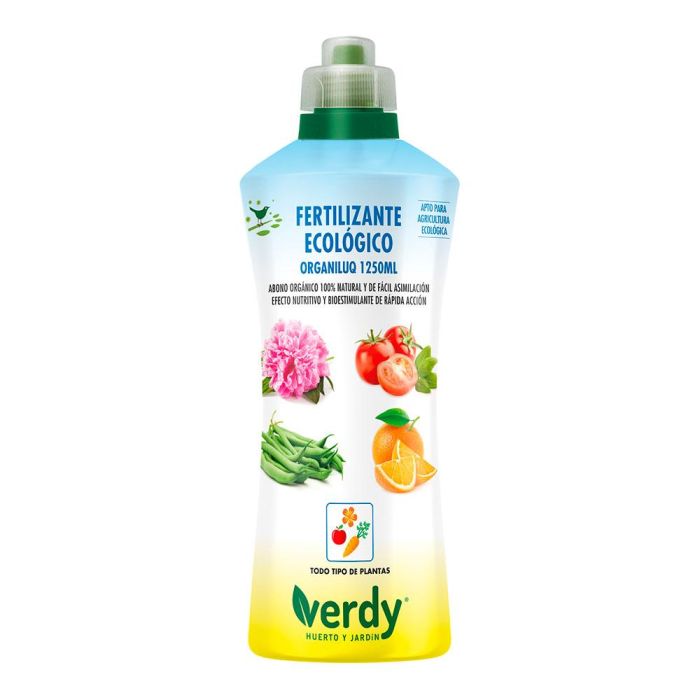 Verdy Fertilizante ecológico líquido 1250 ml - 100% natural para plantas de interior, terraza, huerto y jardín