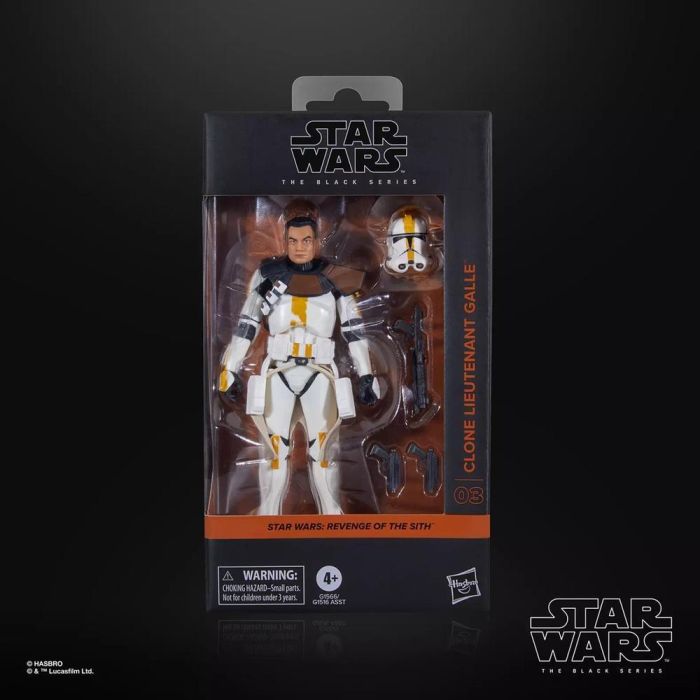 Hasbro Star Wars The Black Series Clone Lieutenant Galle Figura 15 cm Episodio III: La Venganza de los Sith 20º Aniversario 1
