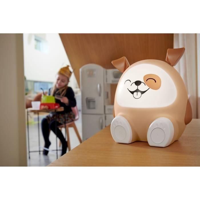 Bigben Interactive BIG1720484467997 Altavoz Luminoso Perro Bluetooth 5.0, 15W, Luz Nocturna Ajustable, Temporizador, Batería USB-C 4