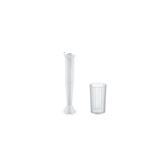 Alessi MDL10 W PLISSE Batidora de Mano Blanca - Diseño por Michele De Lucchi, Fácil de Limpiar