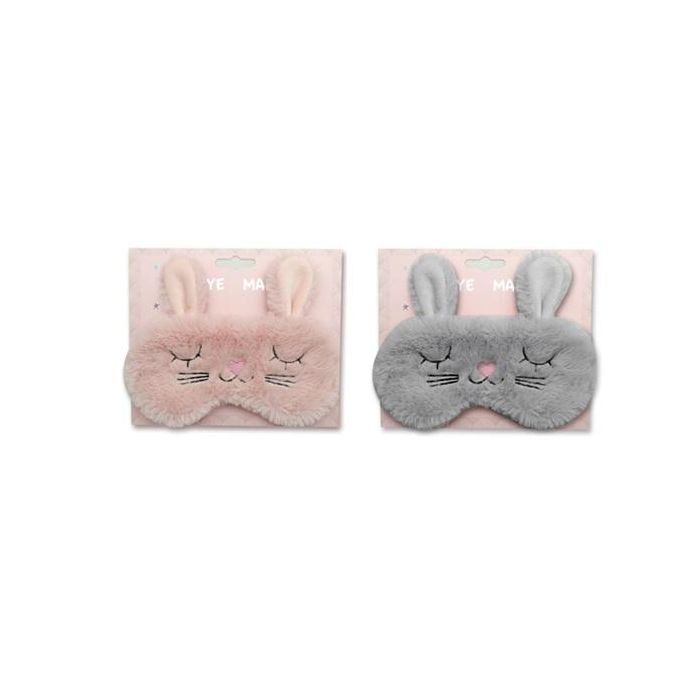 DKD Home Decor Antifaz para Niños Poliéster Gris y Rosa, 19.5x14.5x1 cm (24 Unidades, Surtido Aleatorio)