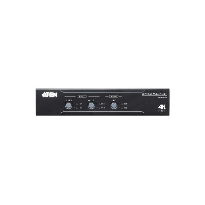 Aten VM0202HB Matriz HDMI 2x2 True 4K con Desincrustador Audio, Soporta 4096x2160 @60Hz (4:4:4), HDR y 18 Gbps 2 Aten VM0202HB Matriz HDMI 2x2 True 4K con Desincrustador Audio, Soporta 4096x2160 @60Hz (4:4:4), HDR y 18 Gbps 2