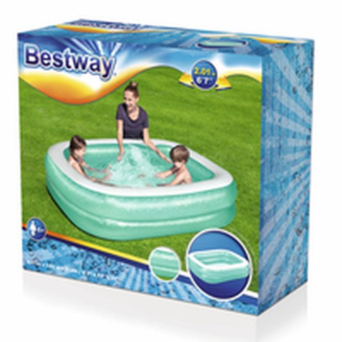 Bestway Piscina Hinchable 2 Camaras Rectangular 201x150x51 cm +6 Años Jardin 54005 12