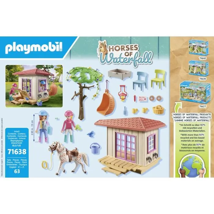 Playmobil Caseta Club Equitación Sostenible, Niños y Niñas Juguete Educativo 5