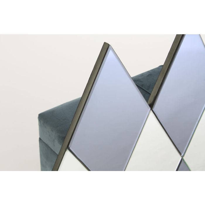 DKD Home Decor Espejo Moderno Negro Cristal Madera Rombos 120 x 2 x 80 cm 1