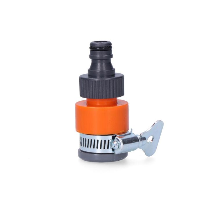 Edm Conector rápido para grifo sin rosca Ø18 mm polipropileno anti UV y anti algas color gris/naranja