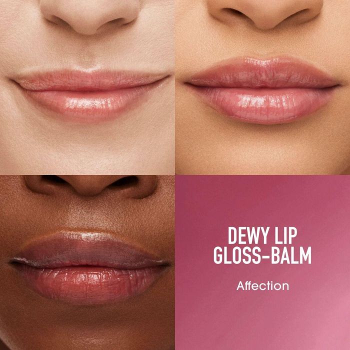 Bare Minerals Dewy Lip Gloss Balm Bálsamo Brillo Labial Hidratante 24h Vegano #Affection Rosa, Suaviza y Aporta Salud a tus Labios 2.3 g 1