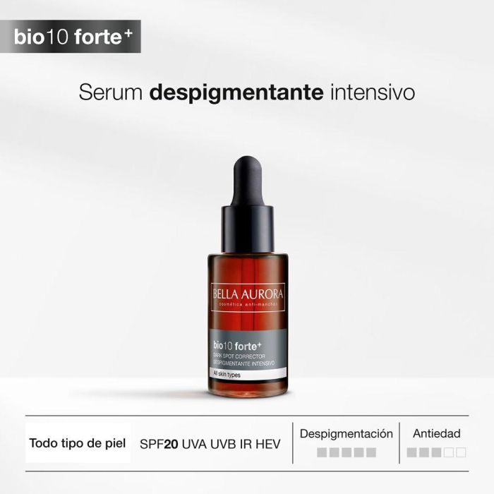 Bella Aurora Bio10 Forte+ Serum Despigmentante Gotero 30 mL 2 Bella Aurora Bio10 Forte+ Serum Despigmentante Gotero 30 mL 2