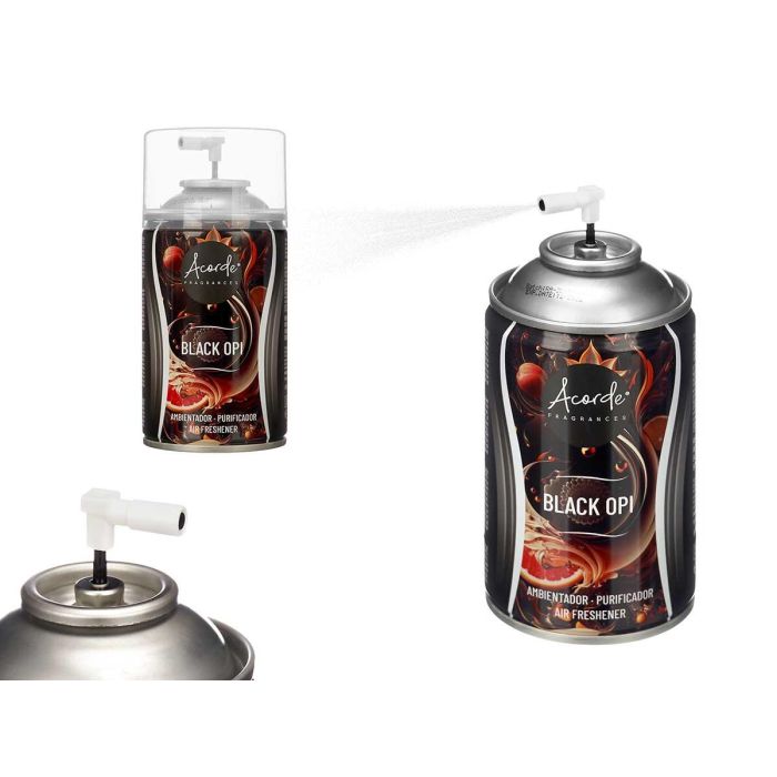 Recambio Ambientador Aerosol Acorde 250 ml Black Opi - 6.5x14.5x6.5 cm (6 Unidades) Recambio Ambientador Aerosol Acorde 250 ml Black Opi - 6.5x14.5x6.5 cm (6 Unidades)