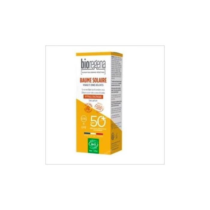 BIOREGENA Bálsamo Solar Rostro y Zonas Delicadas SPF50+ Bio 40ml para pieles claras y sensibles sin perfume