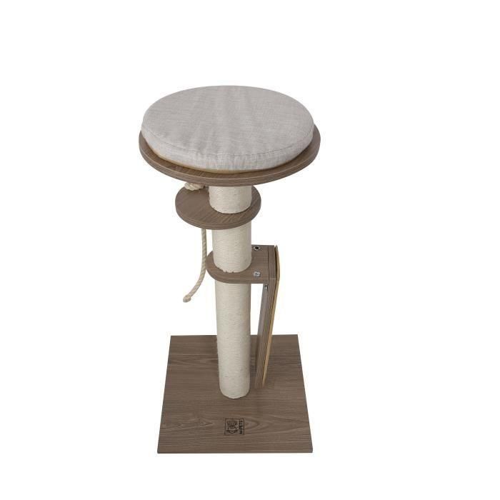 CatElite - Árbol para gatos GEORGE II - 40 x 40 x 79 cm - Plataforma de madera MDF con poste de sisal 2 CatElite - Árbol para gatos GEORGE II - 40 x 40 x 79 cm - Plataforma de madera MDF con poste de sisal 2