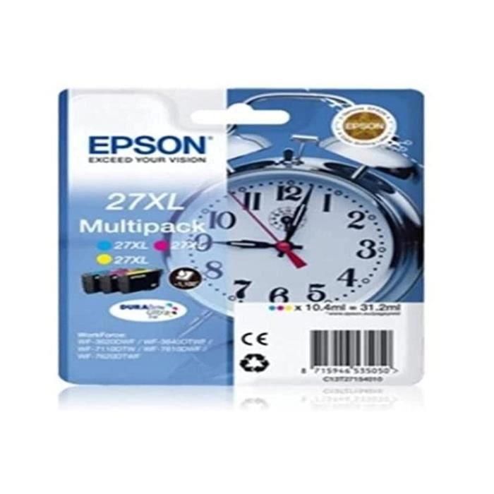 Epson WorkForce WF-3000 y WF-7000 Multipack (C,M,Y)de Alta Capacidad nº27XL 1 Epson WorkForce WF-3000 y WF-7000 Multipack (C,M,Y)de Alta Capacidad nº27XL 1