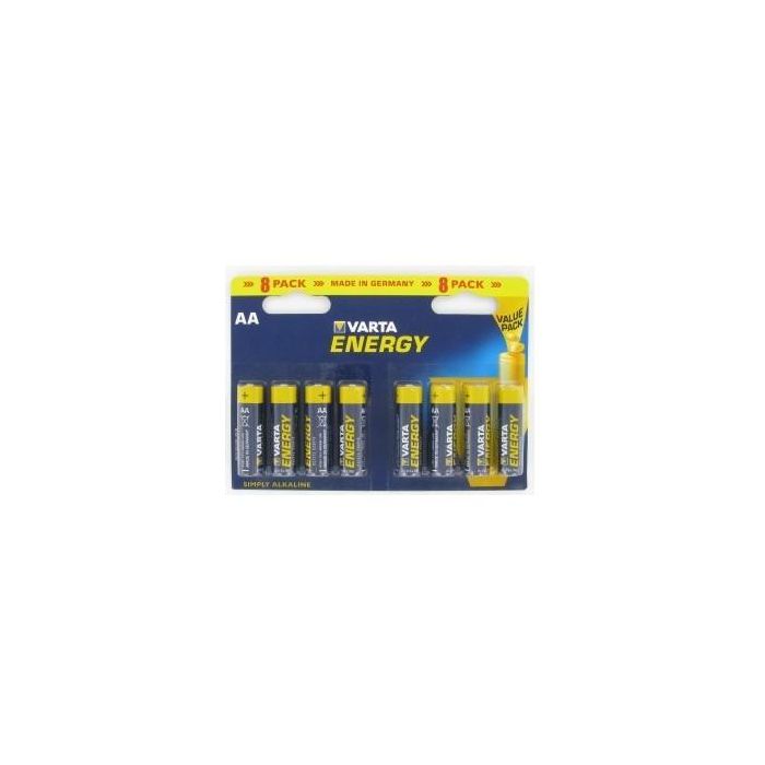 Varta Pilas AA (LR6) 1.5V Alcalinas Energy - Pack de 8 unidades