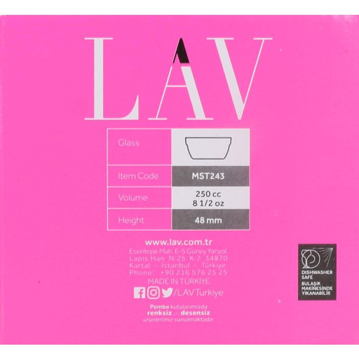 Lav Set 6 Bols 250 cc - 10.5 cm, Colección Master (8 Cajas) 2