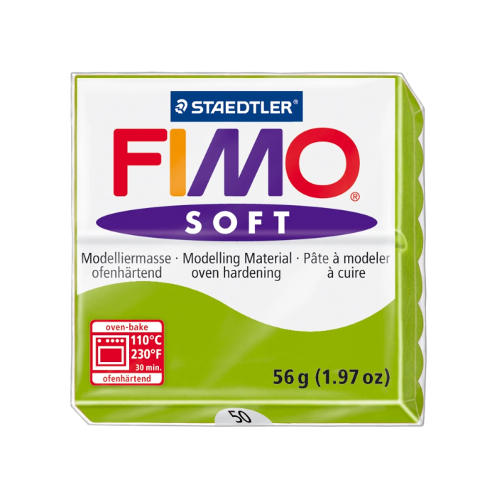 Staedtler Pasta de modelar Fimo Soft 57 gr Verde manzana 1 Staedtler Pasta de modelar Fimo Soft 57 gr Verde manzana 1