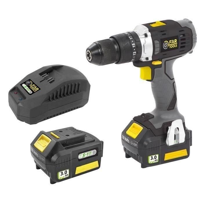 PACK X-FIT 'BIG WORK' 3 máquinas 18V + 2 baterías 18V 3.0Ah: Taladro / destornillador + Martillo perforador + Amoladora angular 1 PACK X-FIT 'BIG WORK' 3 máquinas 18V + 2 baterías 18V 3.0Ah: Taladro / destornillador + Martillo perforador + Amoladora angular 1