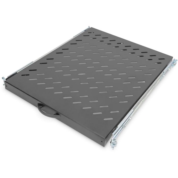 Digitus Balda extraíble 1U 19 pulgadas para armario rack 483mm x 570mm hasta 25kg, negra