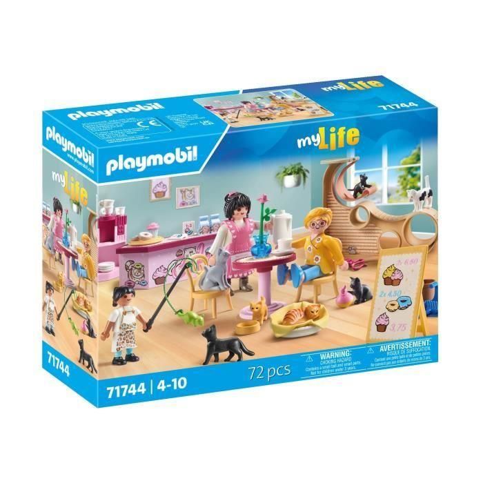 Playmobil 71744 Cafetería para Gatos de Juguete con Figuras, Muro de Escalada, Asiento Columpio y Accesorios (+4 años) 0 Playmobil 71744 Cafetería para Gatos de Juguete con Figuras, Muro de Escalada, Asiento Columpio y Accesorios (+4 años) 0