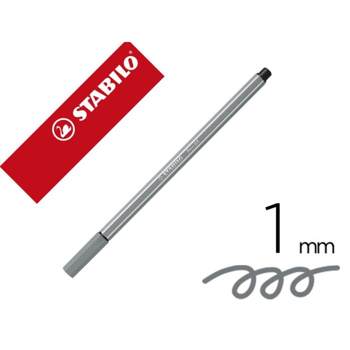 Rotulador Stabilo Acuarelable Pen 68 gris Azulado Claro Punta Gruesa 1 mm 10 unidades