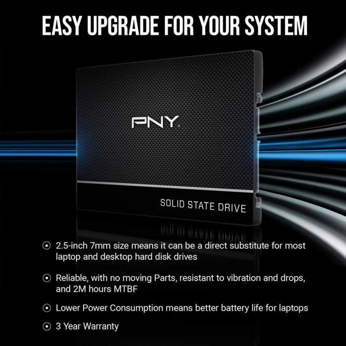 Pny - Cs900 Sata - Ssd Disc - 2.5 - 250Gb 3