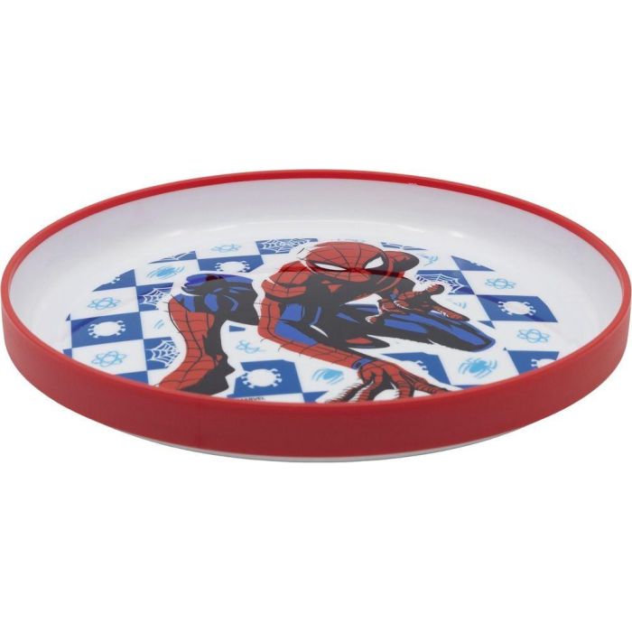 Marvel Spiderman Plato Antideslizante Bicolor Premium Plástico Alimentario Libre BPA CZ11297 2 Marvel Spiderman Plato Antideslizante Bicolor Premium Plástico Alimentario Libre BPA CZ11297 2
