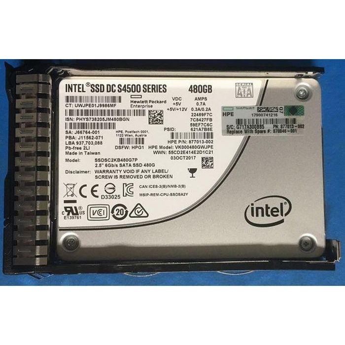 Hewlett Packard Enterprise 480GB, 2.5", SATA III, SFF, RI, SC 1