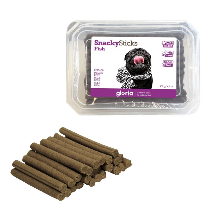 Snackys Sticks Pescado 800 gr para Perros. Premios Blanditos y Palatables, Ricos en Proteínas para Entrenamiento