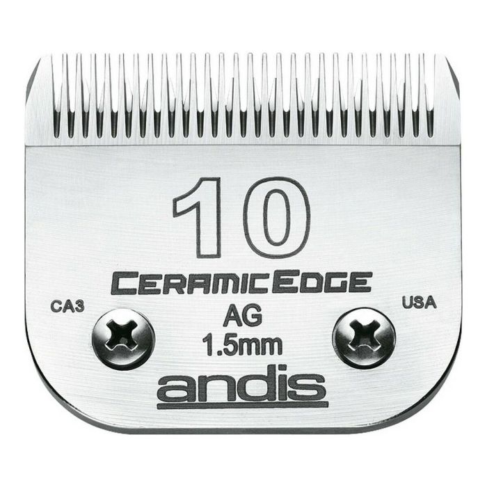 Andis Cuchilla S-10 Cerámica para Máquinas de Corte, 1.5 mm, Acero Carbonizado, Permanece Fría y Duradera Andis Cuchilla S-10 Cerámica para Máquinas de Corte, 1.5 mm, Acero Carbonizado, Permanece Fría y Duradera