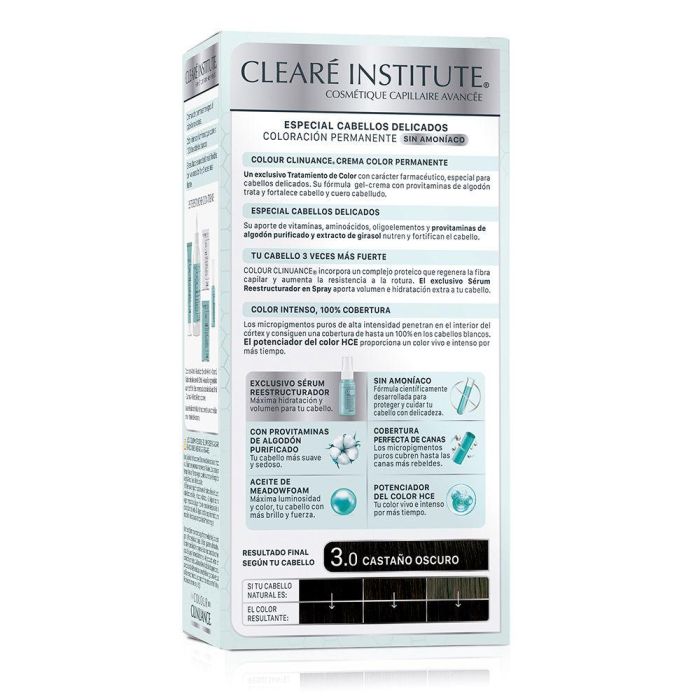 Clear Institute COLOUR CLINUANCE cabellos delicados #3.0-castaño oscuro 1 u 1