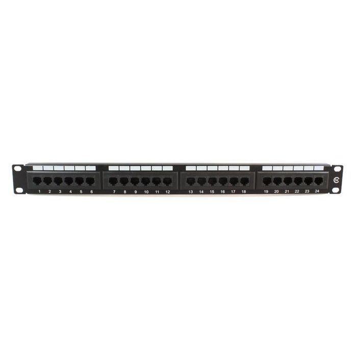 MicroConnect 19" UTP, Cat.5e patch panel, 24 port, Dual MicroConnect 19" UTP, Cat.5e patch panel, 24 port, Dual
