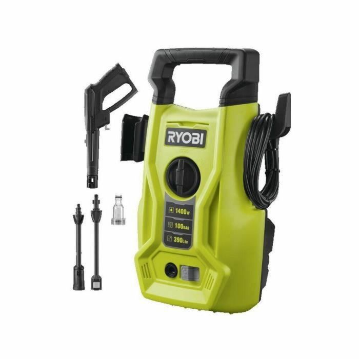 Ryobi RY100PWA Limpiador de Alta Presión - 1400 W, 100 Bares, 360 L/h, Manguera 5m 0 Ryobi RY100PWA Limpiador de Alta Presión - 1400 W, 100 Bares, 360 L/h, Manguera 5m 0