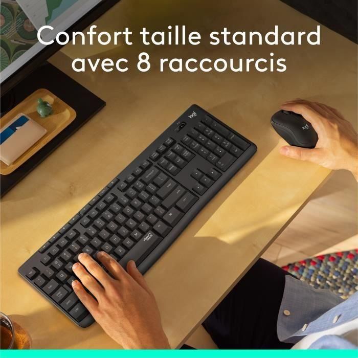 LOGITECH - Combo de teclado - Ratón inalámbrico y silencioso - MK295 2 LOGITECH - Combo de teclado - Ratón inalámbrico y silencioso - MK295 2