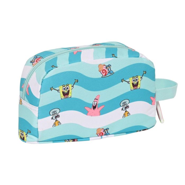 Portameriendas Térmico Spongebob Stay positive Azul Blanco (21.5 x 12 x 6.5 cm) 3